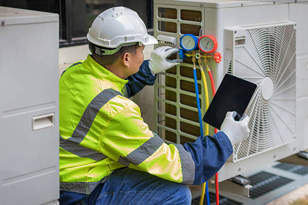 Professional Ductwork Repair technician working in Monponsett, MA